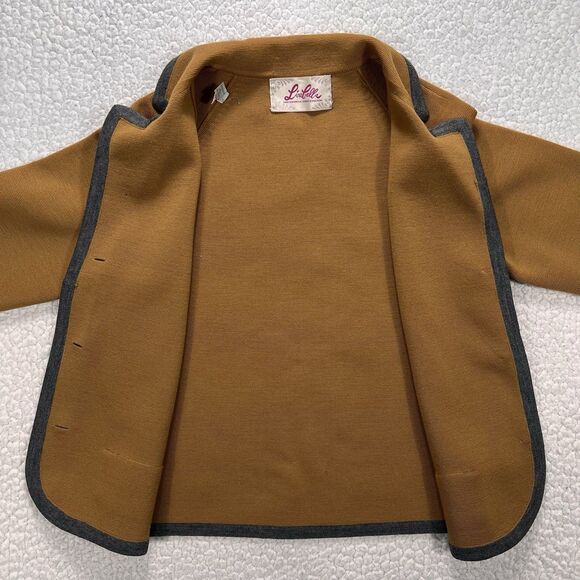 VTG Lisabella Wool Knit Blazer Women’s 12 Hong Kong 60s Mod Indie Retro Boho - Picture 9 of 14